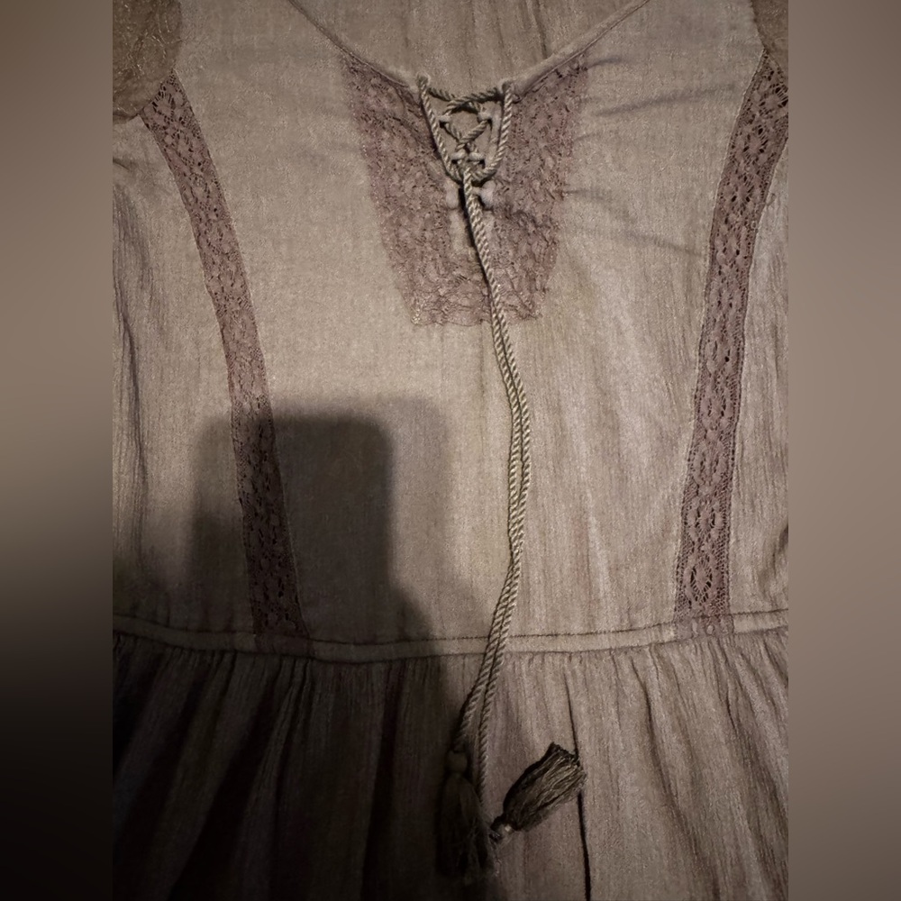 American Eagle Outfitters Long Sleeve Purple Dress - Picture 2 of 4